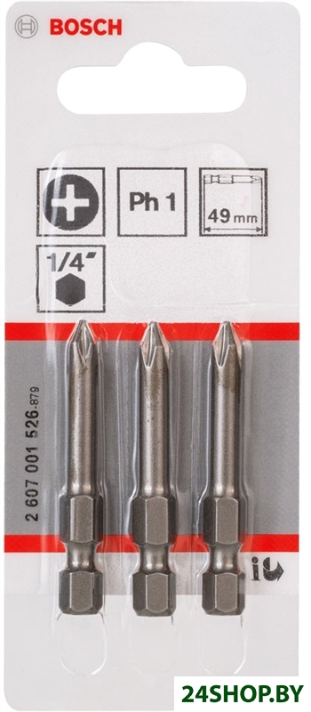 Набор бит Bosch 2607001526 3 предмета Набор бит Bosch 2607001526 3 предмета