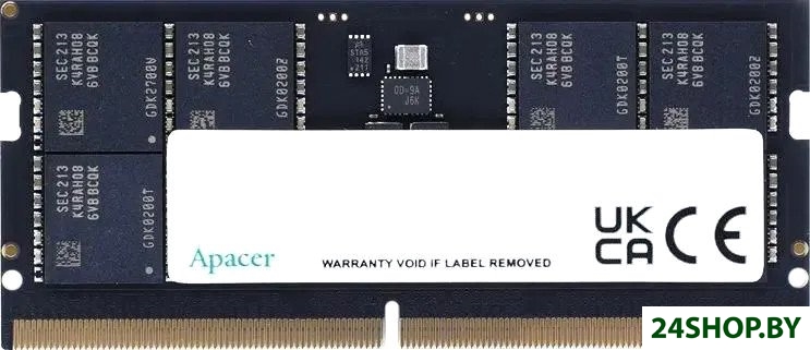 Оперативная память Apacer 16ГБ DDR5 SODIMM 5600 МГц AS16GHB56CVBBGH Оперативная память Apacer 16ГБ DDR5 SODIMM 5600 МГц AS16GHB56CVBBGH