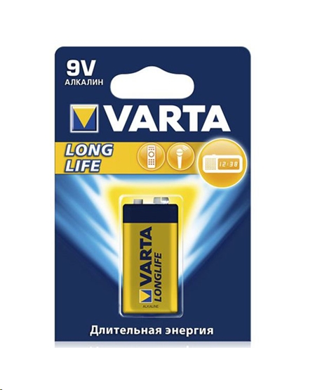 Батарейка КРОНА Varta Longlife 6LR61 1BL 4122 Батарейка КРОНА Varta Longlife 6LR61 1BL 4122