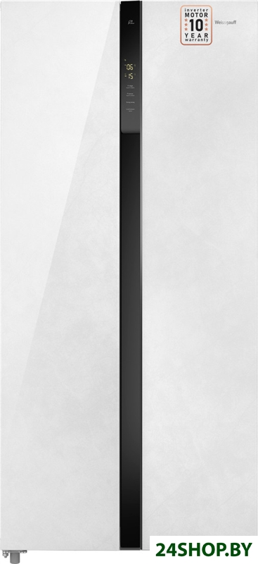 Холодильник side by side Weissgauff WSBS 500 Inverter NoFrost White Rock Glass Холодильник side by side Weissgauff WSBS 500 Inverter NoFrost White Rock Glass