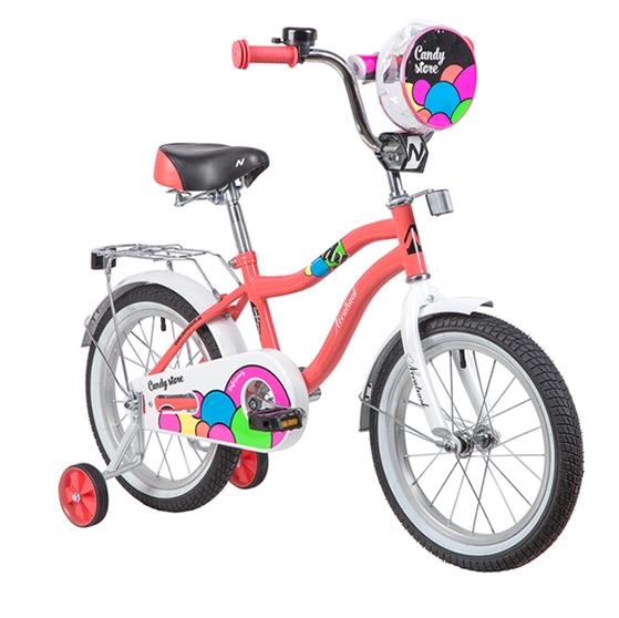 Детский велосипед Novatrack Candy 16 (оранжевый/белый, 2019)