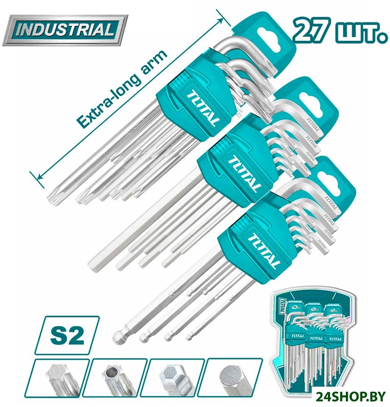 Набор ключей Total THT106KT0271 (27 предметов) Набор ключей Total THT106KT0271 (27 предметов)