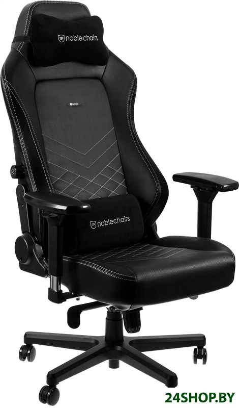 Кресло Noblechairs Hero PU (черный/белый) Кресло Noblechairs Hero PU (черный/белый)