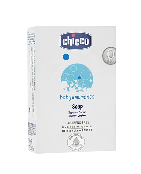 Мыло детское Chicco Baby Moments с глицерином 100 гр Мыло детское Chicco Baby Moments с глицерином 100 гр