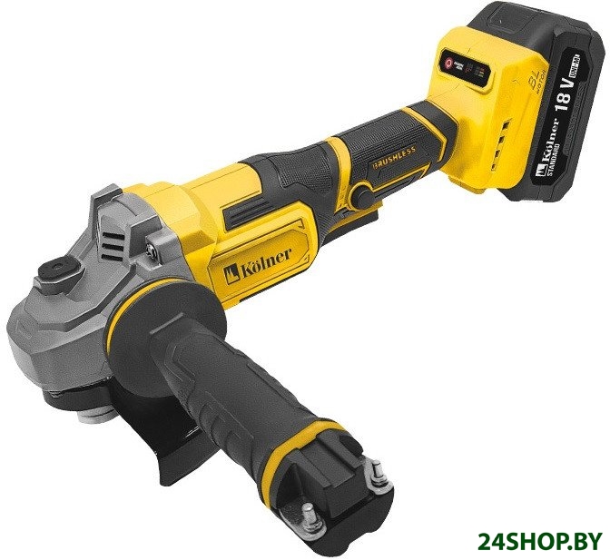 Угловая шлифмашина Kolner KAG 18-125BL-2K (с 2-мя АКБ) Угловая шлифмашина Kolner KAG 18-125BL-2K (с 2-мя АКБ)