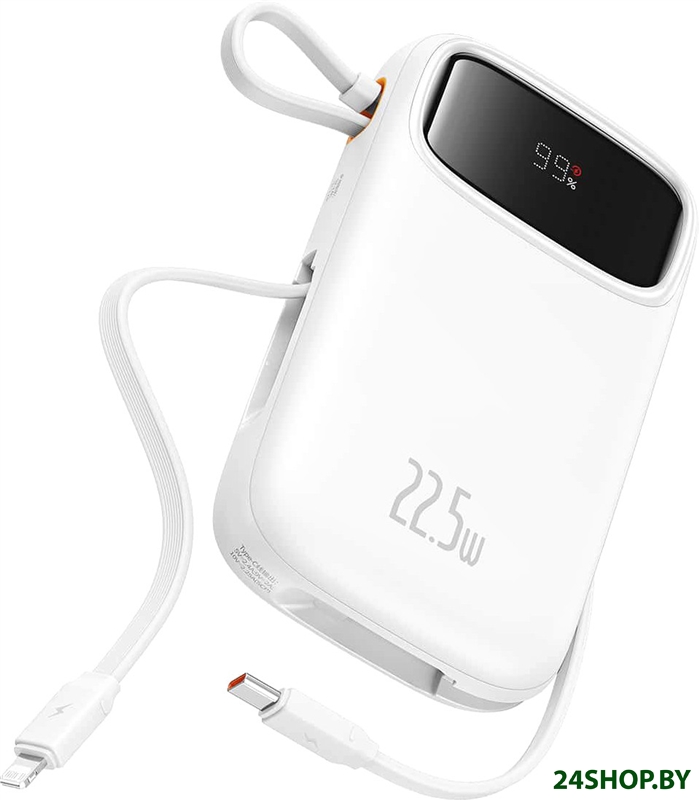 Внешний аккумулятор Baseus Qpow2 Dual-Cable Digital Display Fast Charge Power Bank 22.5W 10000mAh (б Внешний аккумулятор Baseus Qpow2 Dual-Cable Digital Display Fast Charge Power Bank 22.5W 10000mAh (б