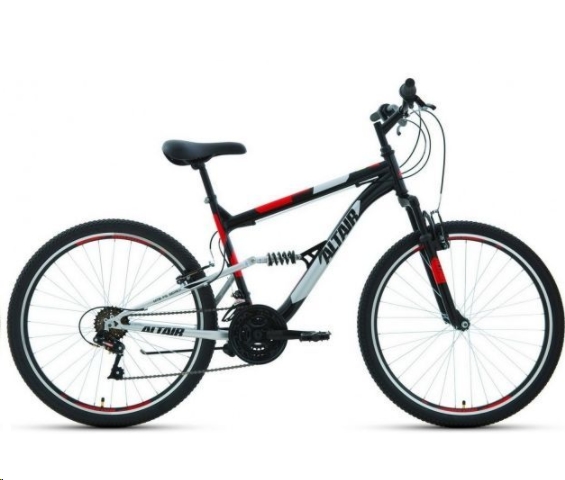 Велосипед Altair MTB FS 26 1.0 16 2022 (черный, красный) Велосипед Altair MTB FS 26 1.0 16 2022 (черный, красный)