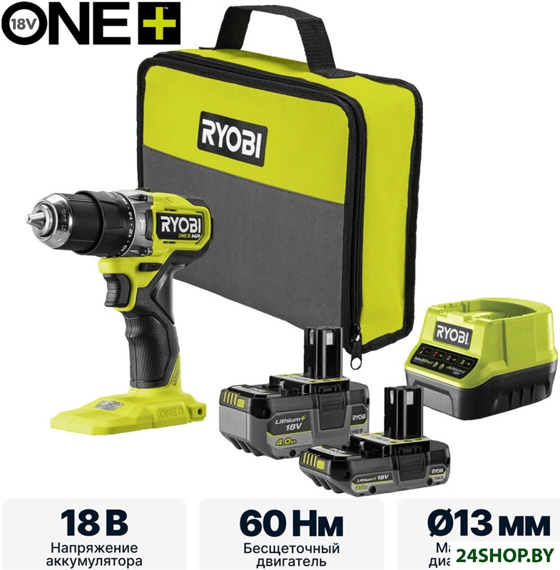 Ударная дрель-шуруповерт Ryobi RPD18C1-242S 5133006524 (с 2-мя АКБ, сумка) Ударная дрель-шуруповерт Ryobi RPD18C1-242S 5133006524 (с 2-мя АКБ, сумка)