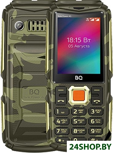 Телефон BQ BQ-2410L Tank Power 4G (золотистый камуфляж) Телефон BQ BQ-2410L Tank Power 4G (золотистый камуфляж)