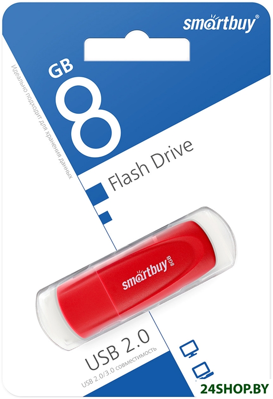 USB Flash SmartBuy Scout 8GB (красный) USB Flash SmartBuy Scout 8GB (красный)
