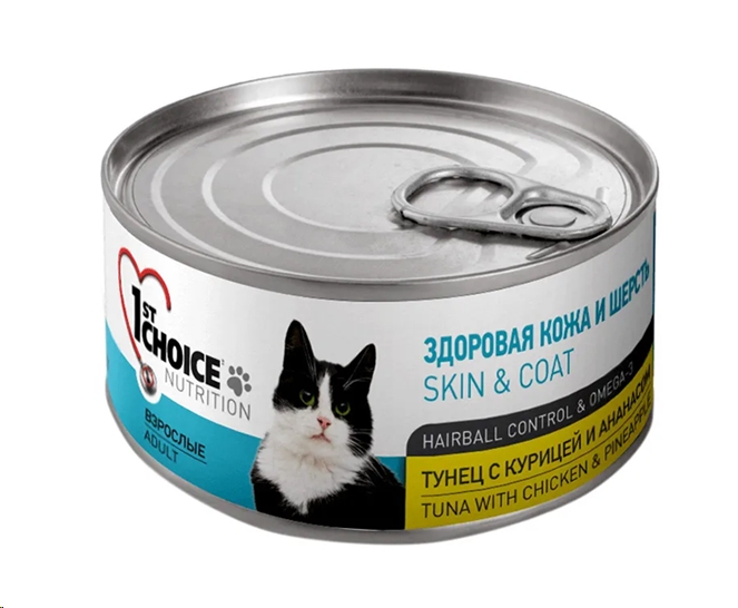 Корм для кошек 1st Choice Adult Tuna, Chicken and Pineapple (85г) Корм для кошек 1st Choice Adult Tuna, Chicken and Pineapple (85г)