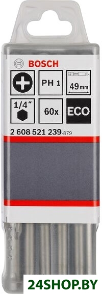 Набор бит Bosch 2608521240 (60 предметов) Набор бит Bosch 2608521240 (60 предметов)
