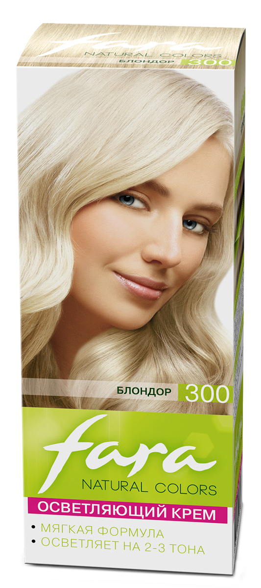 FARA Natural Colors Осветляющий крем для волос, тон 300 Блондор FARA Natural Colors Осветляющий крем для волос, тон 300 Блондор
