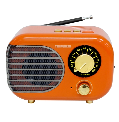Радиоприемник TELEFUNKEN TF-1682UB (оранжевый/золотой) Радиоприемник TELEFUNKEN TF-1682UB (оранжевый/золотой)