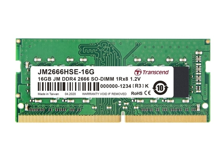 Оперативная память Transcend JetRam 16GB DDR4 SODIMM PC4-21300 JM2666HSE-16G Оперативная память Transcend JetRam 16GB DDR4 SODIMM PC4-21300 JM2666HSE-16G