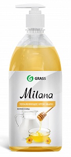 GraSS Milana Жидкое крем-мыло Молоко и мед, с дозатором, 1 л GraSS Milana Жидкое крем-мыло Молоко и мед, с дозатором, 1 л