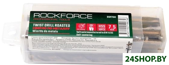 Набор сверл RockForce RF-DSP40H (10 предметов) Набор сверл RockForce RF-DSP40H (10 предметов)
