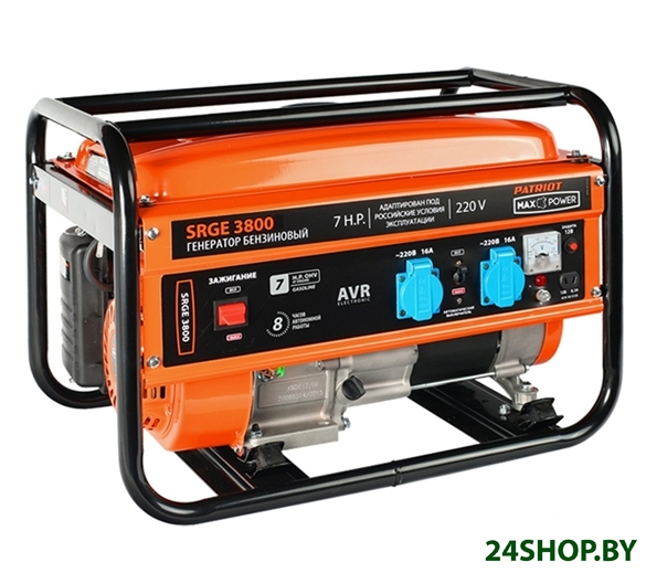 Генератор Patriot Max Power SRGE 3800 3кВт Генератор Patriot Max Power SRGE 3800 3кВт