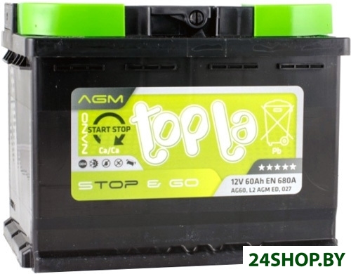 

Автомобильный аккумулятор Topla TOP AGM Stop&Go TAG60 (60 А·ч)