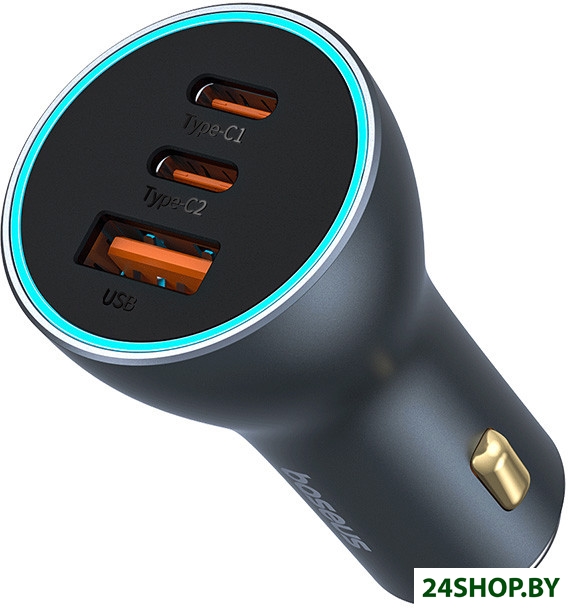 Автомобильное зарядное Baseus Golden Contactor Pro GaN Fast Charging Car Charger U+2C 65W C000352028 Автомобильное зарядное Baseus Golden Contactor Pro GaN Fast Charging Car Charger U+2C 65W C000352028