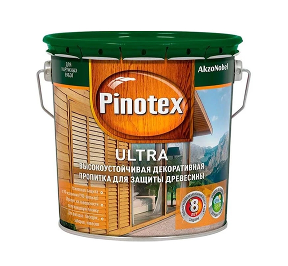 Пропитка Pinotex Ultra 2.7 л (орех) Пропитка Pinotex Ultra 2.7 л (орех)