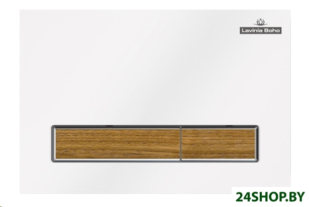 Панель смыва Lavinia Boho Relfix 38050603 (белый/светлое дерево) Панель смыва Lavinia Boho Relfix 38050603 (белый/светлое дерево)