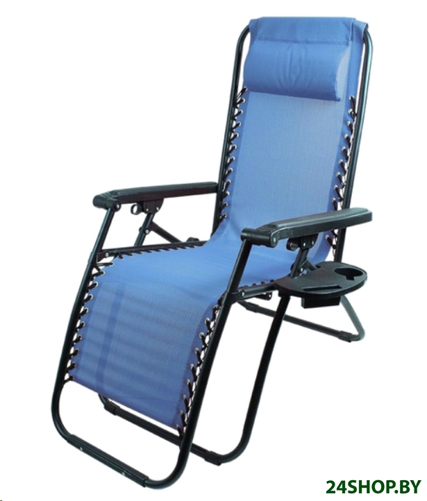 Складной шезлонг ECOS CHO-137-14 Люкс с подставкой 993162 (голубой) Складной шезлонг ECOS CHO-137-14 Люкс с подставкой 993162 (голубой)