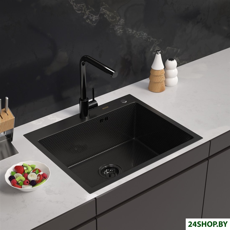 Кухонная мойка ARFEKA Eco AR 600*500 Black PVD Nano Decor Кухонная мойка ARFEKA Eco AR 600*500 Black PVD Nano Decor