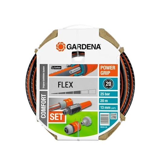 Шланг поливочный GARDENA Flex 1/2 20 м с соединительными элементами (18034-20.000.00) Шланг поливочный GARDENA Flex 1/2 20 м с соединительными элементами (18034-20.000.00)