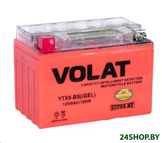 

Мотоциклетный аккумулятор VOLAT YTX9-BS(iGEL) (9 А·ч)