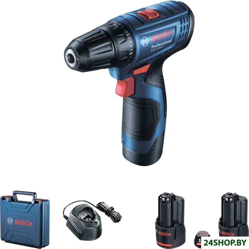 Дрель-шуруповерт Bosch GSR 120-LI Professional 06019G080 (с 2-мя АКБ, кейс, китайская вилка) Дрель-шуруповерт Bosch GSR 120-LI Professional 06019G080 (с 2-мя АКБ, кейс, китайская вилка)