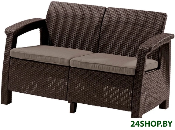 Садовый диван Keter Corfu Love Seat 223214 (коричневый) Садовый диван Keter Corfu Love Seat 223214 (коричневый)