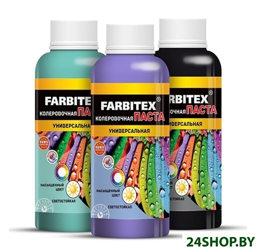 Колеровочная краска Farbitex Паста колеровочная универсальная 0.1 л (горчичный) Колеровочная краска Farbitex Паста колеровочная универсальная 0.1 л (горчичный)