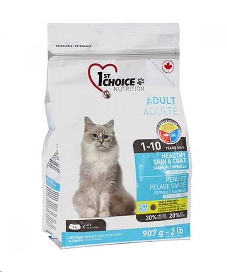 Корм для кошек 1st Choice Adult Healthy Skin and Coat Salmon (907г) Корм для кошек 1st Choice Adult Healthy Skin and Coat Salmon (907г)