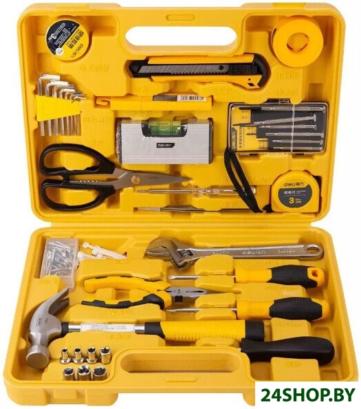 Набор домашнего мастера Deli EDL1038J (38 предметов) Набор домашнего мастера Deli EDL1038J (38 предметов)