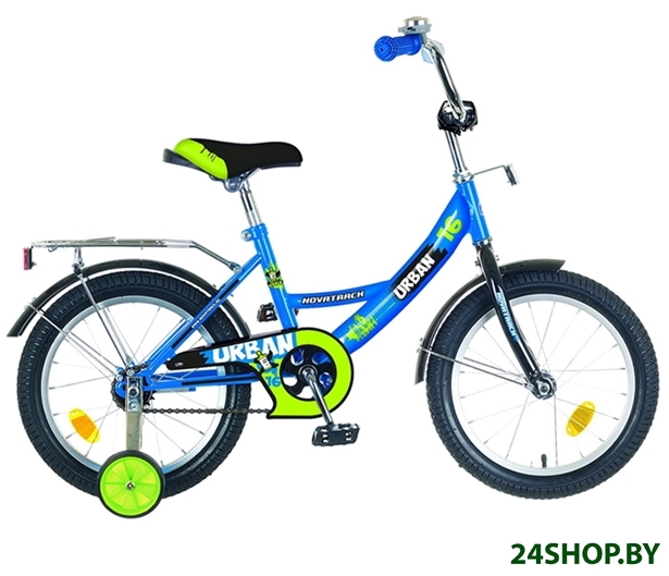 Детский велосипед Novatrack Urban 16 (синий/желтый, 2019)