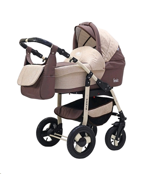 Детская универсальная коляска Rant Fenix Len 2 в 1 (06, бежевый/коричневый) Детская универсальная коляска Rant Fenix Len 2 в 1 (06, бежевый/коричневый)