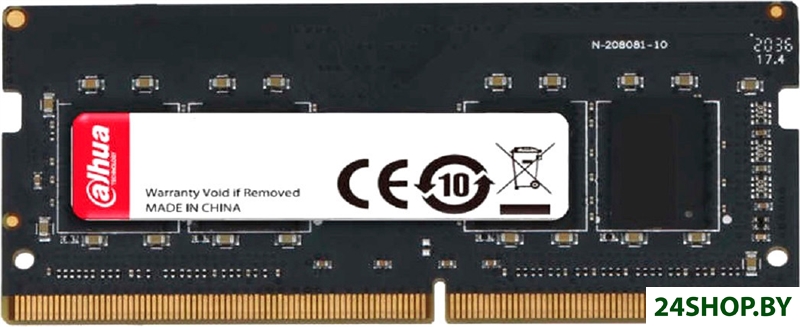 Оперативная память Dahua 8ГБ DDR4 SODIMM 3200 МГц DHI-DDR-C300S8G32 Оперативная память Dahua 8ГБ DDR4 SODIMM 3200 МГц DHI-DDR-C300S8G32