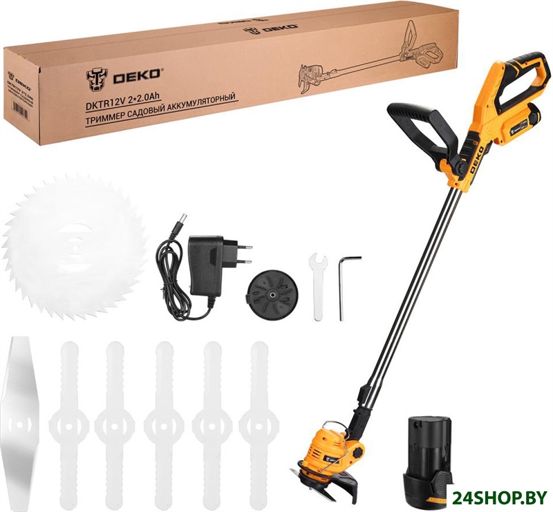 Триммер Deko DKTR12V 063-4238-2 (с 2-мя АКБ) Триммер Deko DKTR12V 063-4238-2 (с 2-мя АКБ)