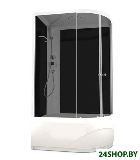 Душевая кабина Domani-Spa Delight 128 High 120x80 L (черный/тонированное) Душевая кабина Domani-Spa Delight 128 High 120x80 L (черный/тонированное)