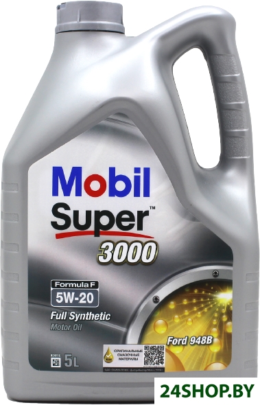 Моторное масло Mobil Super 3000 Formula F 5W-20 5л Моторное масло Mobil Super 3000 Formula F 5W-20 5л