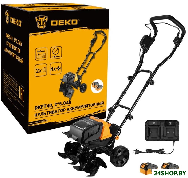 Мотокультиватор аккумуляторный Deko DKET40 085-2023 (с 2-мя АКБ) Мотокультиватор аккумуляторный Deko DKET40 085-2023 (с 2-мя АКБ)