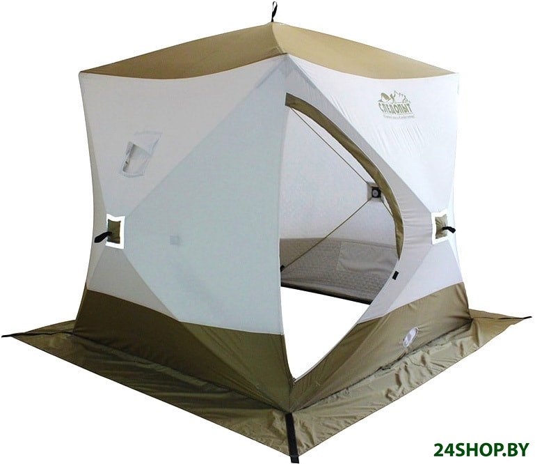 Палатка для зимней рыбалки Следопыт КУБ 3 Premium (белый/оливковый) Палатка для зимней рыбалки Следопыт КУБ 3 Premium (белый/оливковый)