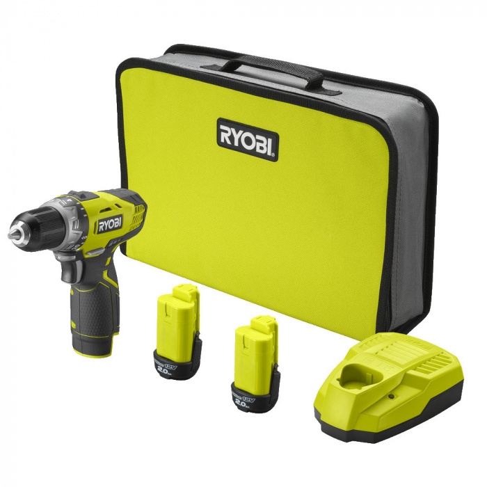 Дрель-шуруповерт Ryobi RCD1201-220S 5133005059 (с 2-мя АКБ, сумка) Дрель-шуруповерт Ryobi RCD1201-220S 5133005059 (с 2-мя АКБ, сумка)
