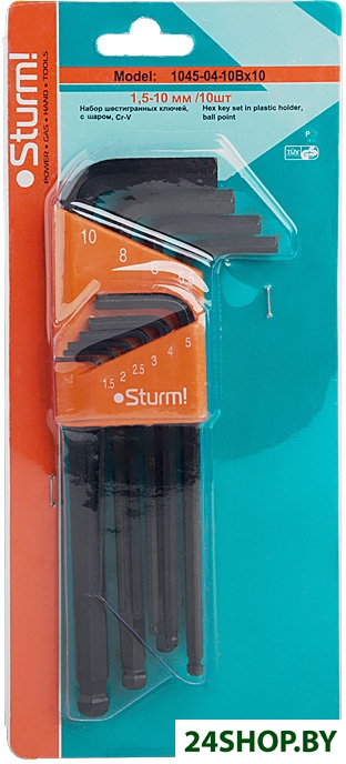Набор ключей Sturm 1045-04-10Bx10 10 предметов Набор ключей Sturm 1045-04-10Bx10 10 предметов