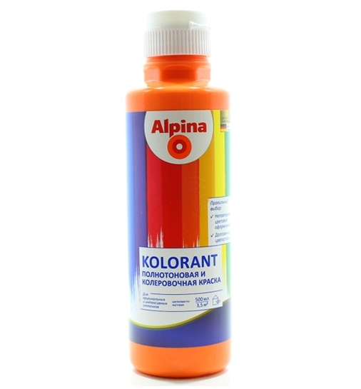Колеровочная краска Alpina Kolorant 0.5 л (красный) Колеровочная краска Alpina Kolorant 0.5 л (красный)