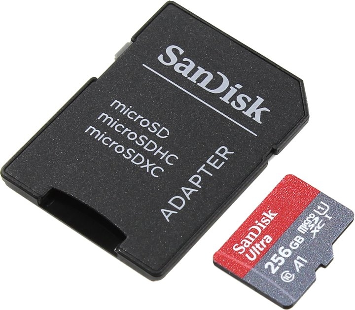 Карта памяти SanDisk Ultra microSDXC 256GB (с адаптером) (SDSQUAR-256G-GN6MA) Карта памяти SanDisk Ultra microSDXC 256GB (с адаптером) (SDSQUAR-256G-GN6MA)
