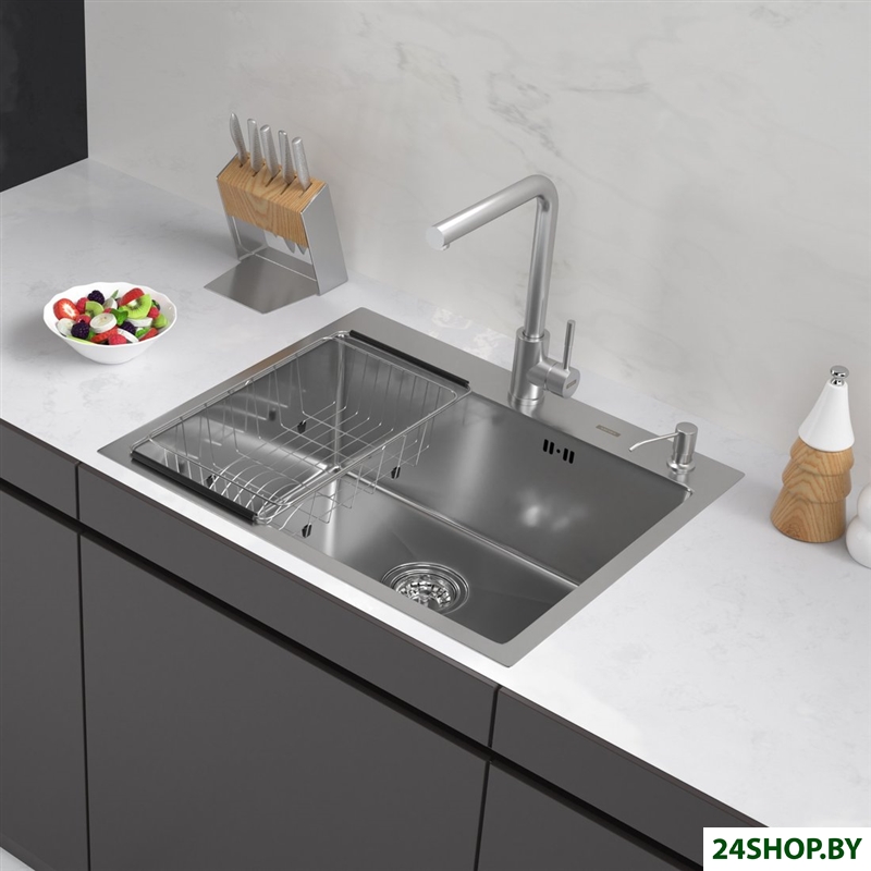 Кухонная мойка ARFEKA ECO AR мойка 600*500, коландер F, дозатор SATIN Кухонная мойка ARFEKA ECO AR мойка 600*500, коландер F, дозатор SATIN