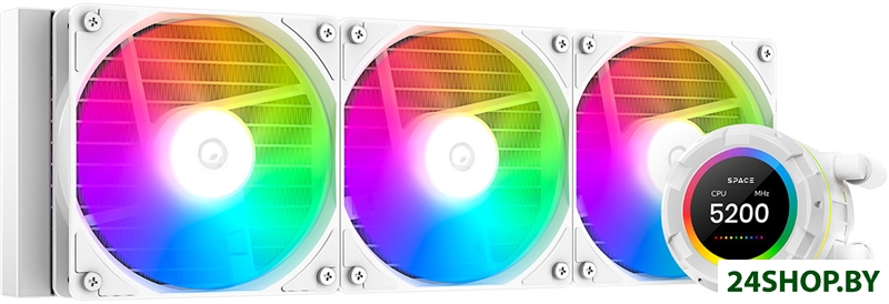 Жидкостное охлаждение для процессора ID-Cooling Space SL360 XE WHITE Жидкостное охлаждение для процессора ID-Cooling Space SL360 XE WHITE