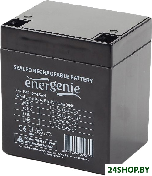 Аккумулятор для ИБП EnerGenie BAT-12V4.5AH Аккумулятор для ИБП EnerGenie BAT-12V4.5AH